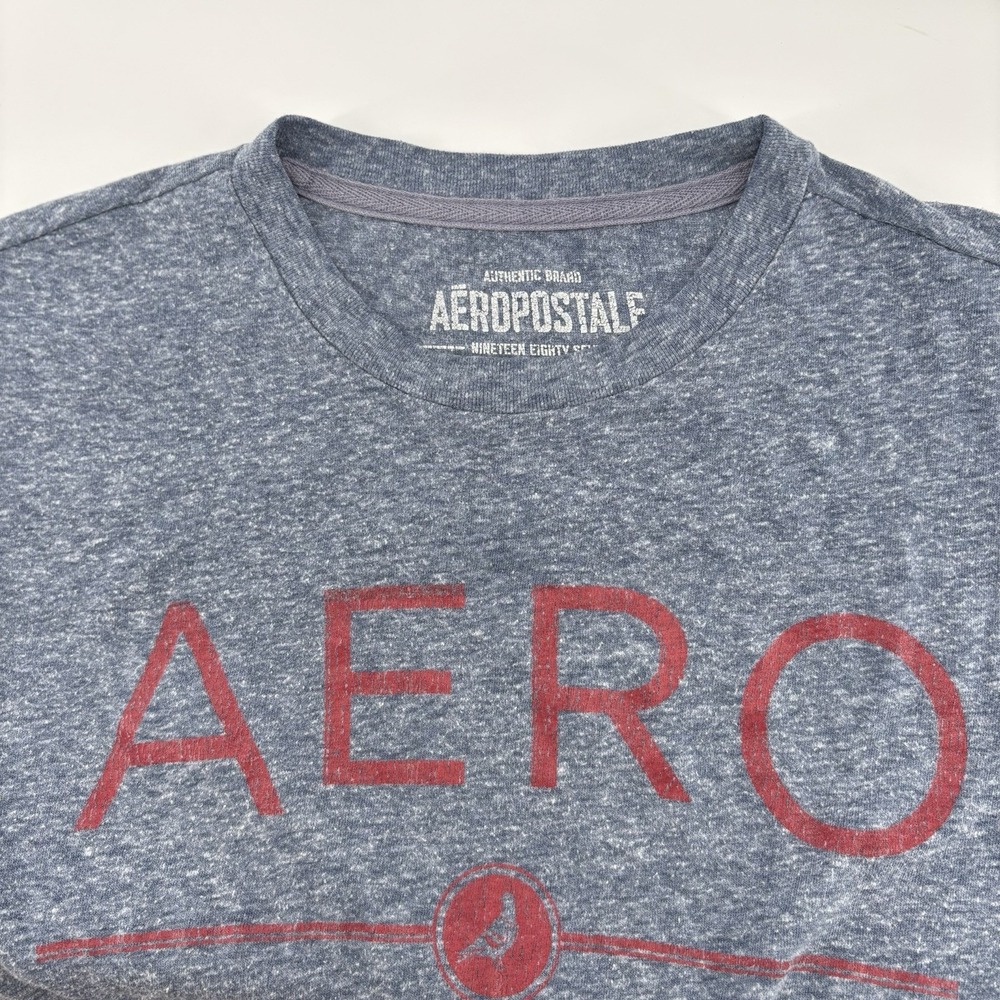 Aeropostale Women's T-shirt Size XS Gray Graphic Tee 1987 Short Sleeveβ
